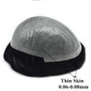 Super Thin Skin Mens Toupee Men's Human Hair System 0.06mm
