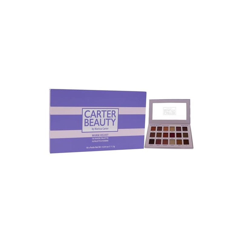 18 Shade Palette - Warm Velvet by Carter Beauty for