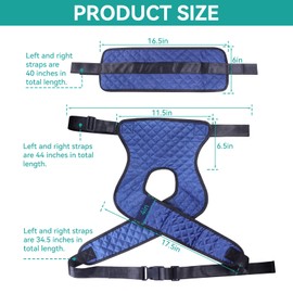 Non-Slip Anti-Fall Wheelchair Seatbelt, Wheelchair Harness Belt System for Disable Elderly or Patient, Bound Prevent Patient Forward Sliding, Adjustable Safety Waist Lap Strap with Leg Fixing Belt