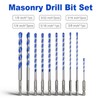 10 Pack 1/8 to 3/8 inch Masonry Drill Bit Set,Concrete