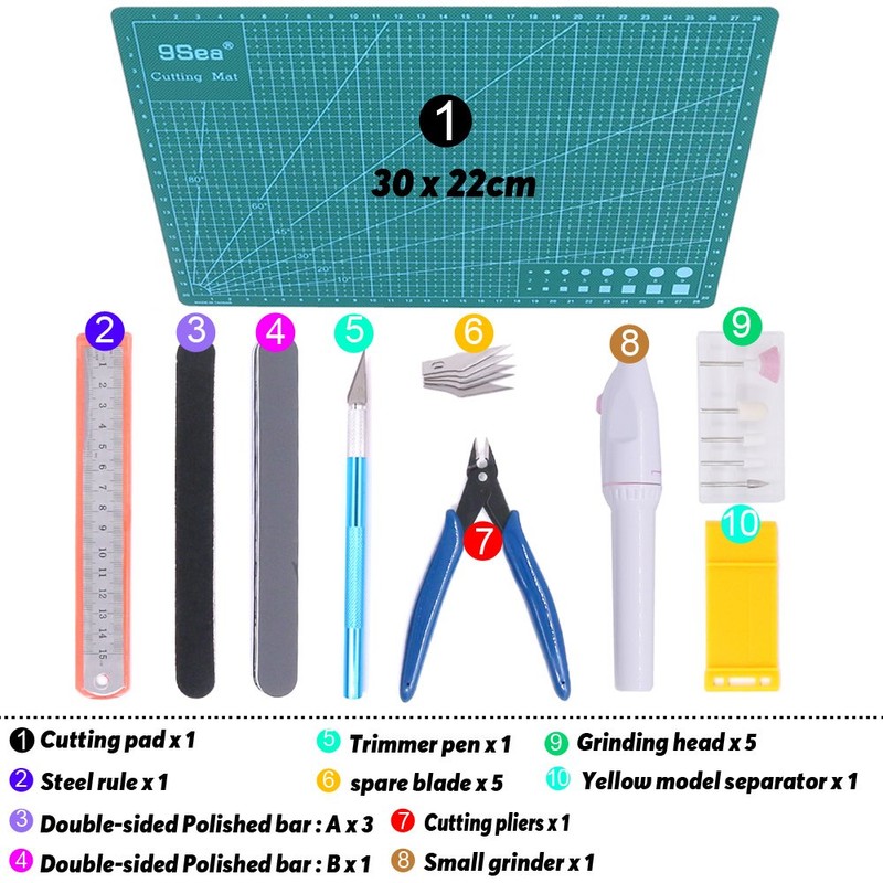 Findfly 36Pcs Modeler Basic Tools Craft Set Hobby Building Tools