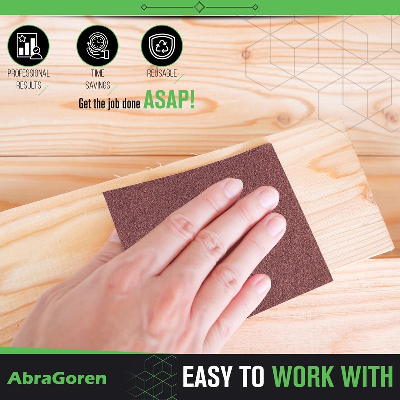 Pack of 10 Sand Paper Sheets - Mixed Grits, 3x