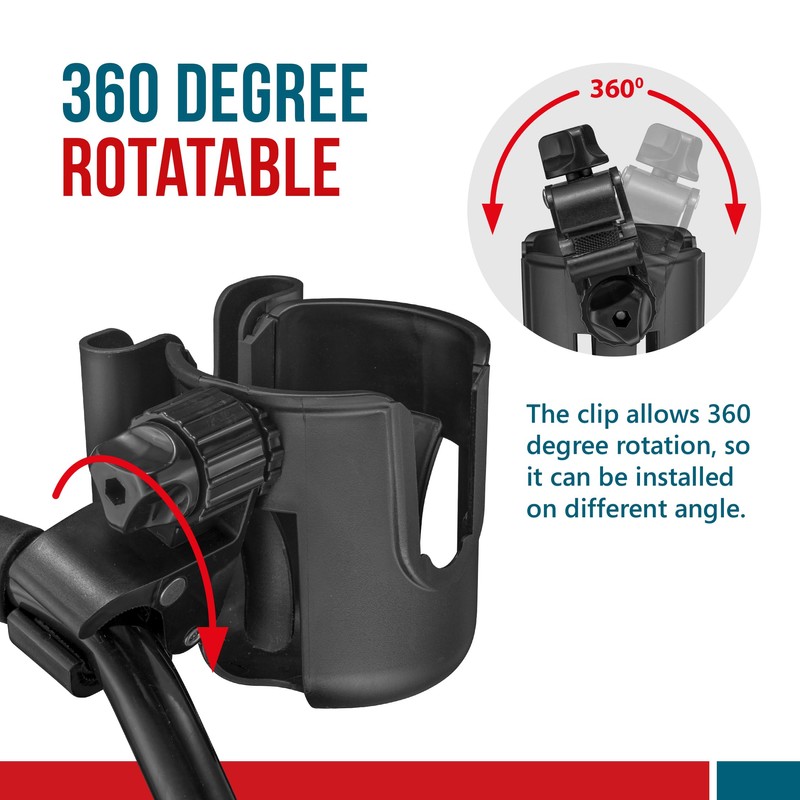 Walker Cup and Phone Holder, Compatible with Rollator and Folding