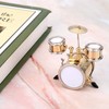 Miniature Drum Ornament, Brass Mini Miniature Musical Instrument Model Replica