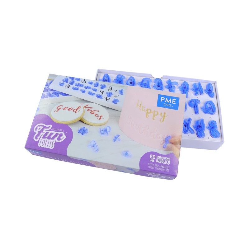 PME Fun Fonts Collection 1 Alphabet Stamps, 52 Upper and