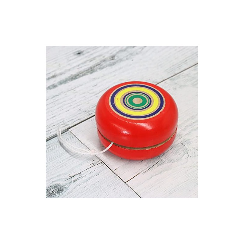 Castle Enterprise Old Fashioned Wooden Toy Yoyo Red