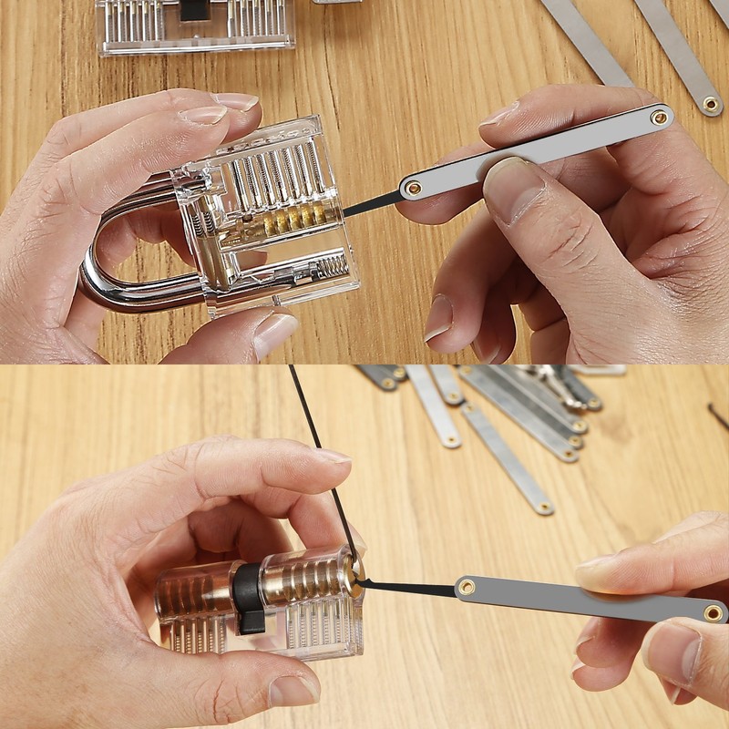 Lokko Clear Double-Sided Training Lock with Visible Mechanism with 2