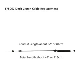 Diskary 175067 Deck Clutch Cable Replacement Fits Craftsman LT1000 LT2000 42'' Riding Lawn Mower Tractor Husqvarna Poulan Ariens Sears DLT3000 Lawnmower Parts 169676 532169676 21547197 (175067 45")