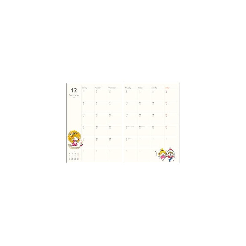 Sunstar Stationery Ado Mizumori Planner, 2026 Weekly B6, Pink S2959038