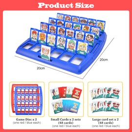 JurciCat 96 Pieces Who Is It Game Who Is It Funny Guessing Game Board Game Who Am I Game Classic Game Children's Toy Board Game for Family and Party Fun (Colour)