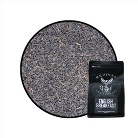 Revival Tea Company English Breakfast Tea - Traditional Black Tea Blend made of Assam, Ceylon, Kenyan, and Keemun - Loose Leaf 6 Ounces