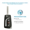 Keyless2Go Replacement for Remote Flip Key Toyota HYQ12BFB 89070-12C20 H