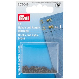 Prym Hooks and Eyes Brass 1 Black