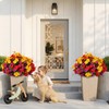 6 Bundles UV Resistant Artificial Geraniums Indoor Outdoor Decor