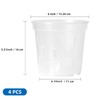 TRUEDAYS 4 Pack Orchid Pots with Holes, 6 Inch Clear