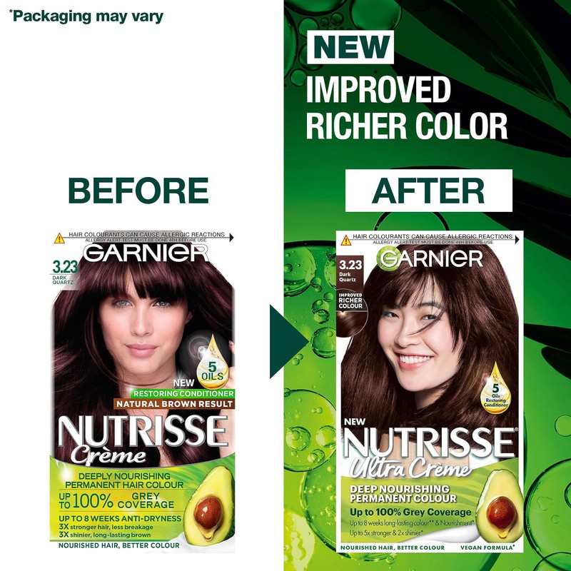 Garnier Nutrisse Brown Hair Dye Permanent, Up To 100 Percent