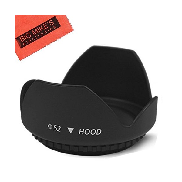 52mm Tulip Flower Lens Hood for Nikon Z5 24-50mm, D3100,