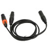 XLR Male to Dual XLR Female Cable Y Type Splitter