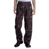 Nideen Men’s and Women's Baggy Printed Chef Pants Kitchen Uniforms