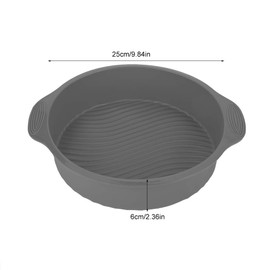 Forma Redonda de Silicón de Molde de Torta 9 Pulgadas Modificó Diversa Cacerola Para Horno(gris)