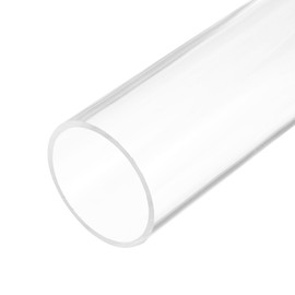sourcing map Clear Rigid Acrylic Pipe 54mm ID x 60mm OD x 305mm Round Tube Tubing