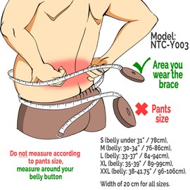 NeoTech Care Lumbar Brace with Removable Pants Clips & Detachable Suspenders - Back Support Belt - Adjustable, Light, Breathable - Shoulder Holsters - Work, Posture - Grey (Size L)