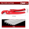 Sharp-tec PVC Pipe Cutter 0-32mm, Ratchet Plastic Pipe Cutter with