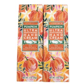 Pumpkin Ultra Moisturizing Hand Cream with Shea Butter, Coconut Oil, Fall Spices Scent, 3 oz (2 pack, Pumpkin)