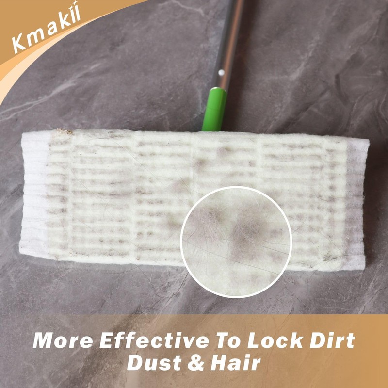 KMAKII Dry Dusting Cloths,Dry Sweeping Cloths,Dry Mop Refills Sweeper Disposable