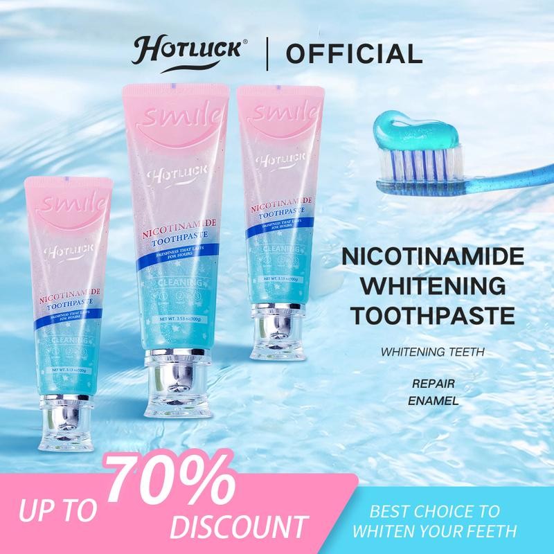 Hotluck Niacinamide Whitening Toothpaste: Removes Deep Stains, Brightens Teeth, and