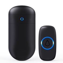 SECRUI Doorbell–Doorbell Wireless Kits for Front Door – Battery Operated Doorbell with 52 Chimes, Flash Lights, 5 Volume Levels – Waterproof Modern Doorbell (1 Push Button 1 Receiver)