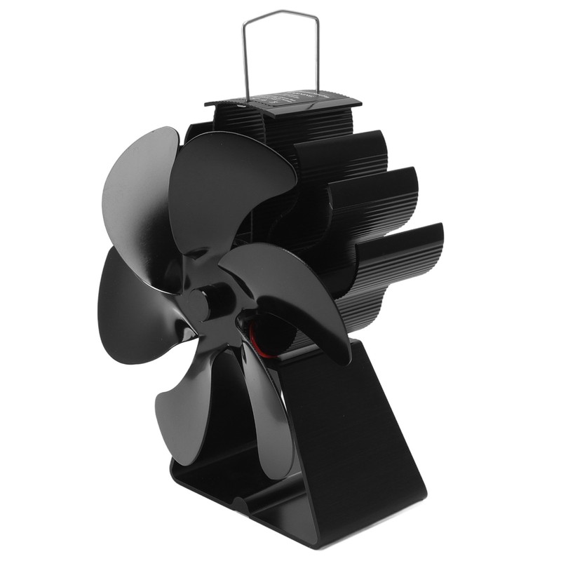 Fireplace Stove Fan 6 Blades Quiet High Temperature Resistant Heat