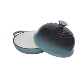 OLLAKOK Dutch Oven for Bread Baking, Enameled Cast Iron Dutch Oven Pot with Lid, Bread Oven for Sourdough Bread Baking, Cast Iron Bread Pan, 5 qt Cyan