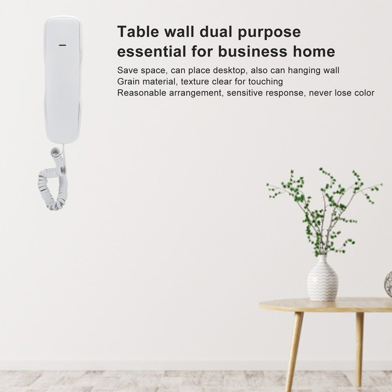 Upgrade A061 White Table Wall Mounting Extension Telephone No Disturbing