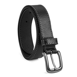 Timberland Big Boy's Leather Belt for Kids Accessory, black (buffalo), Medium
