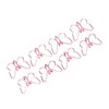 50Pcs Pink Butterflies Paperclip Cartoon Color Plating Innovative Cute Paperclips