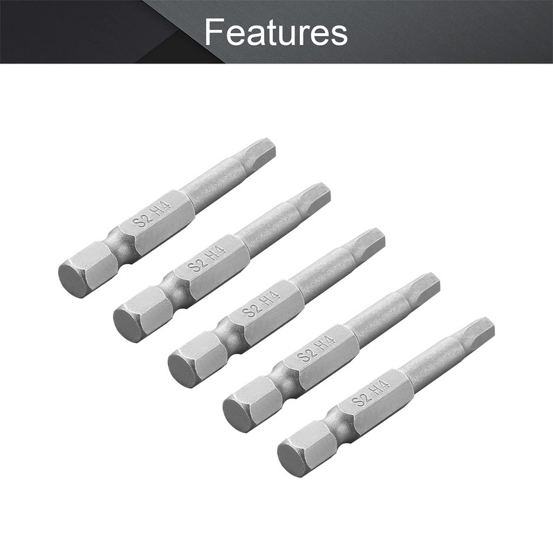 Utoolmart 1/4 Inch Hex Shank Magnetic H4 Screwdriver Bits 50mm