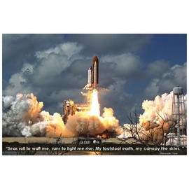 Laminated Space Shuttle Blastoff Poster