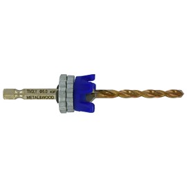 Tivoly 11900720500 Special Decking Drill Bit Diameter 5 mm Walnut Cutter HSS 90° Depth Stop Grey/Blue