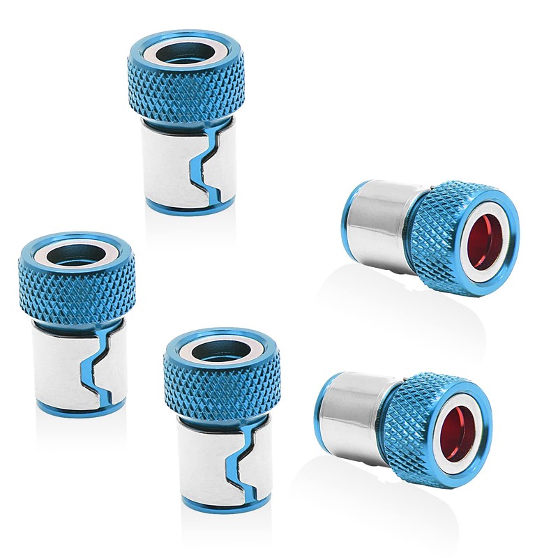 Zorveiio 5 Pcs Bit Magnetizer Ring, Magnetic Screw Ring Metal