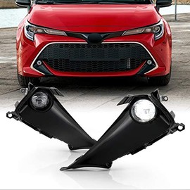 Fits 2019 2020 2021 Toyota Corolla Hatchback 4Door Models [LED Built-In] Fog Lights Bumper Lamps Pair Driver+Passenger