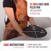 Victoria 12-Inch Cast Iron Tawa Dosa Pan, Pizza Pan with