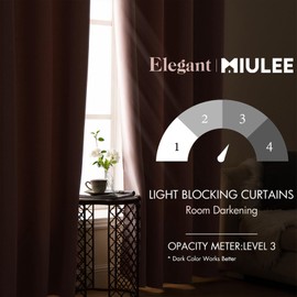 MIULEE Blackout Curtains 96 Inches Long for Bedroom Living Room Thermal Insulated Room Darkening Grommet Top Solid Light Blocking Drapery Set of 2 Window Panels Baby Pink
