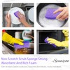S-Shaped 6 Pack Non-Scratch Cellulose Scrub Sponge, Cellulose Sponges, Heavy