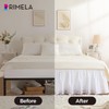 RIMELA White Bed Valance Sheet Single Elasticized Bed Skirt Easy