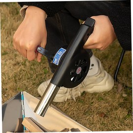 Kisangel Barbecue Blower Air Blower Outdoor Air Fire Blower Picnic Hand Blower Manual Fire Blower Utility Blower Fan Portable Fire Blower Camping Accessories BBQ Fan Hand Crank Blower