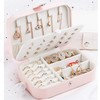 JamHooDirect Jewellery Box Organiser Small Travel Portable Faux PU Leather