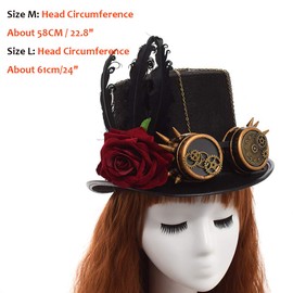 Blessume Unisex Steampunk Top Hat Cosplay Punk Party