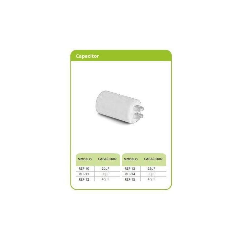 Pack 2Pzas Capacitor 45 UF Para Bomba Centrifuga 1Hp