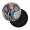 LBHH Oil Painting Elephant Bar Stool Cover Round Seat Cushion